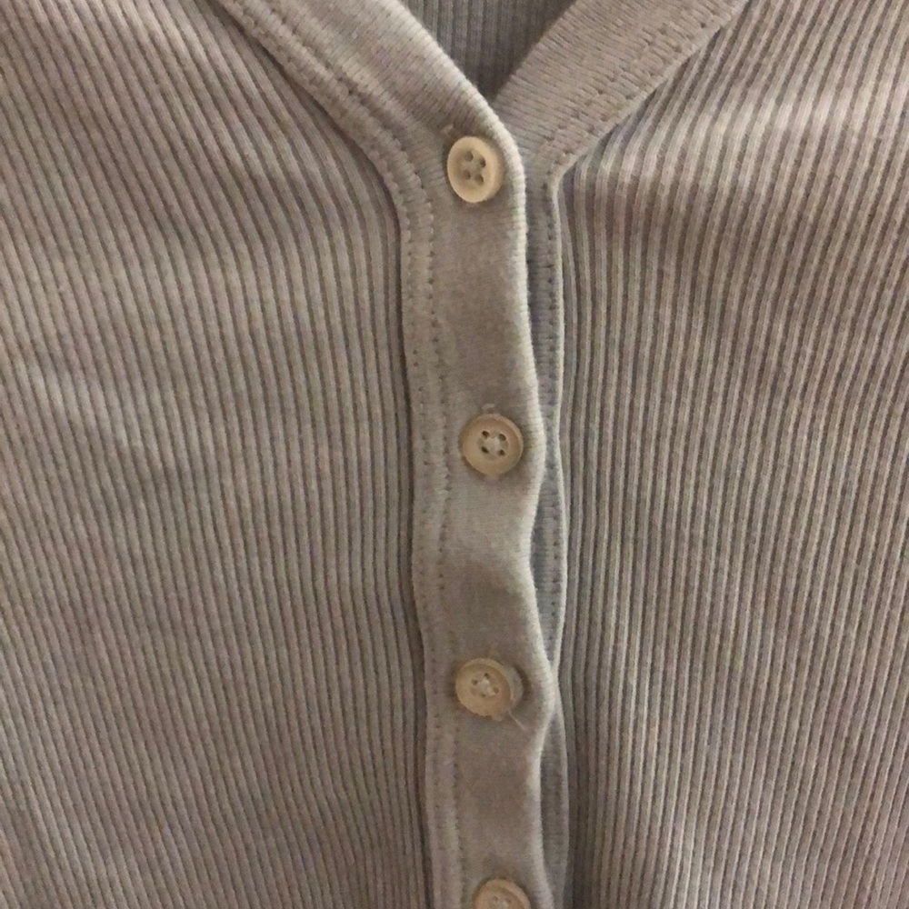 Button Down Blue Brandy Top - Picture 3 of 4